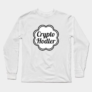 Crypto Hodler Lollipop White And Black Big Logo Long Sleeve T-Shirt